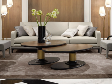 DILAN - Oval wooden coffee table by A.R. Arredamenti - view 3